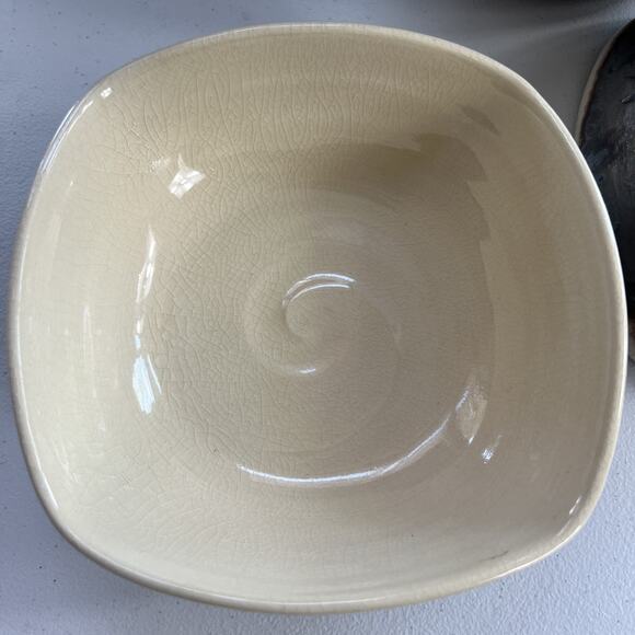 Studio Art Pottery Brown Square Shaped Bowls Stoneware Handmade Set of 5 - Picture 4 of 10